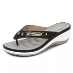 Cushioned Wedge Sandals Women Arch Support Leather