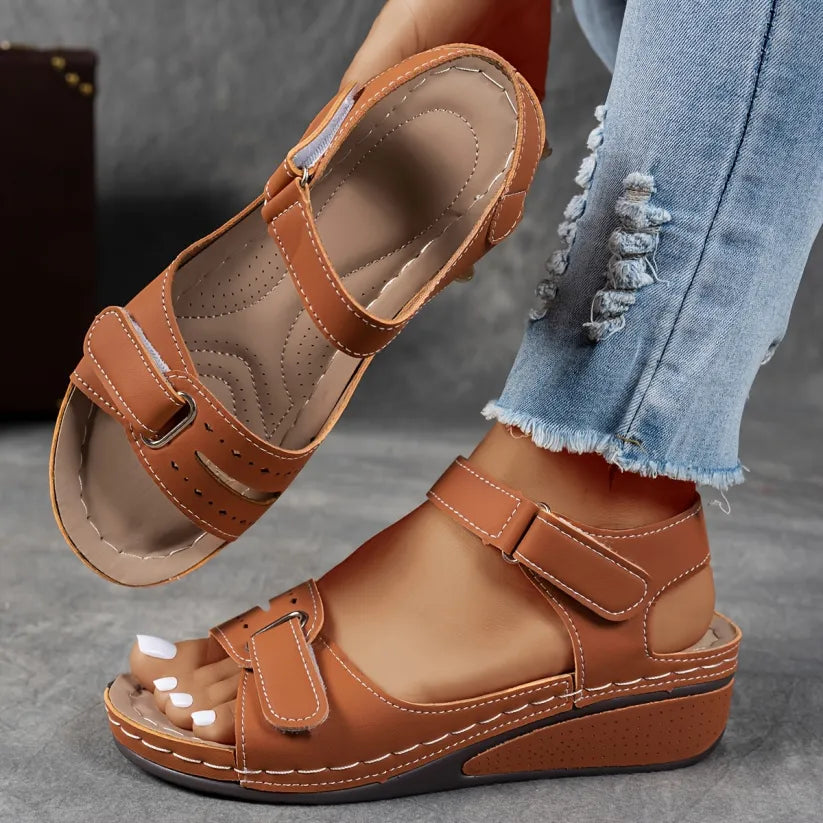 Supportive Women's Wedge Sandals Comfortable Fit Breathable