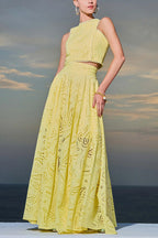 Larissa™ Embroidered Blouse & High-Waisted Maxi Skirt Ensemble
