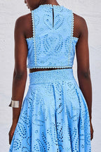 Larissa™ Embroidered Blouse & High-Waisted Maxi Skirt Ensemble