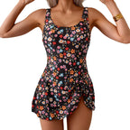 Floral Swim Dress Slimming One Piece Women Beachwear