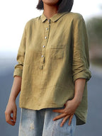 Elvie | Elegant Linen Summer Blouse