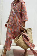 Striped Shirt Dress Lightweight Relaxed Fit