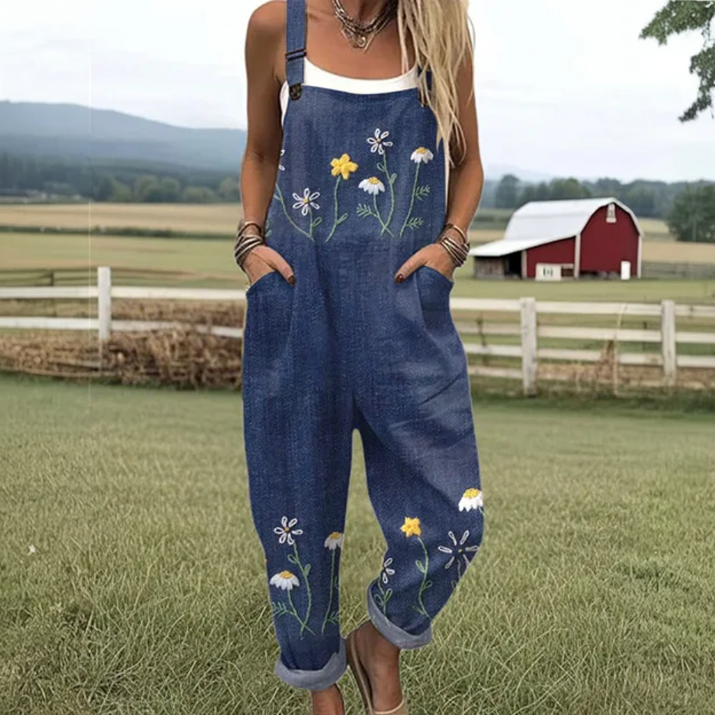 Denim Daisy Overalls