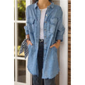 Relaxed Fit Denim Shirt Long Sleeve Lightweight