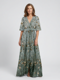 Élodie – V-Neck Long Floral Dress