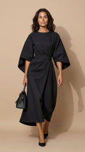 Matzliah™ | Elegant Lantern Sleeve Dress