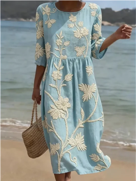Rosemary | Floral Print Midi Dress