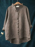 Eline | Elegant Linen Summer Blouse