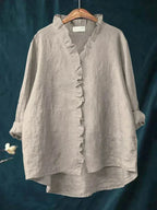 Eline | Elegant Linen Summer Blouse
