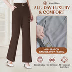 LinenGlam - Women's All-Season Wide Leg Linen Pants
