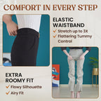 LinenGlam - Women's All-Season Wide Leg Linen Pants