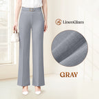 LinenGlam - Women's All-Season Wide Leg Linen Pants