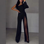 Ally™ One-Shoulder Flared Mini Romper