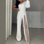 Ally™ One-Shoulder Flared Mini Romper