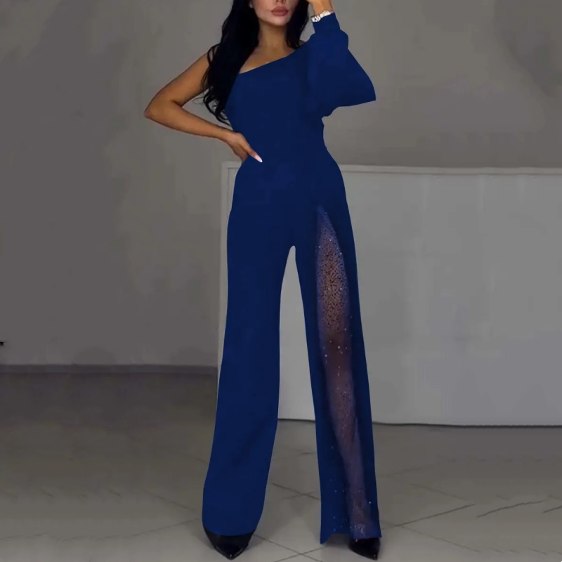 Ally™ One-Shoulder Flared Mini Romper