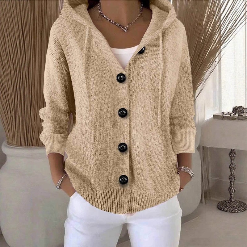 Women’s Solid Color Long Sleeve Cardigan Sweater