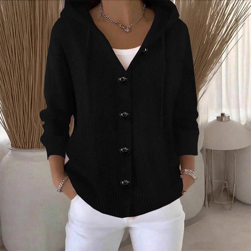 Women’s Solid Color Long Sleeve Cardigan Sweater