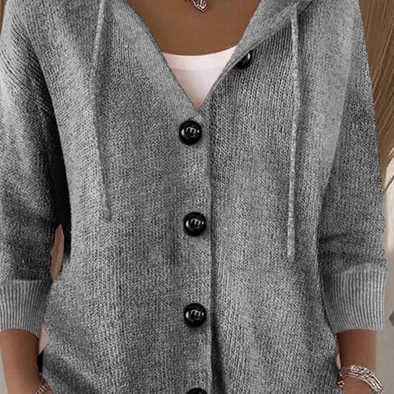 Women’s Solid Color Long Sleeve Cardigan Sweater
