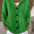 Women’s Solid Color Long Sleeve Cardigan Sweater
