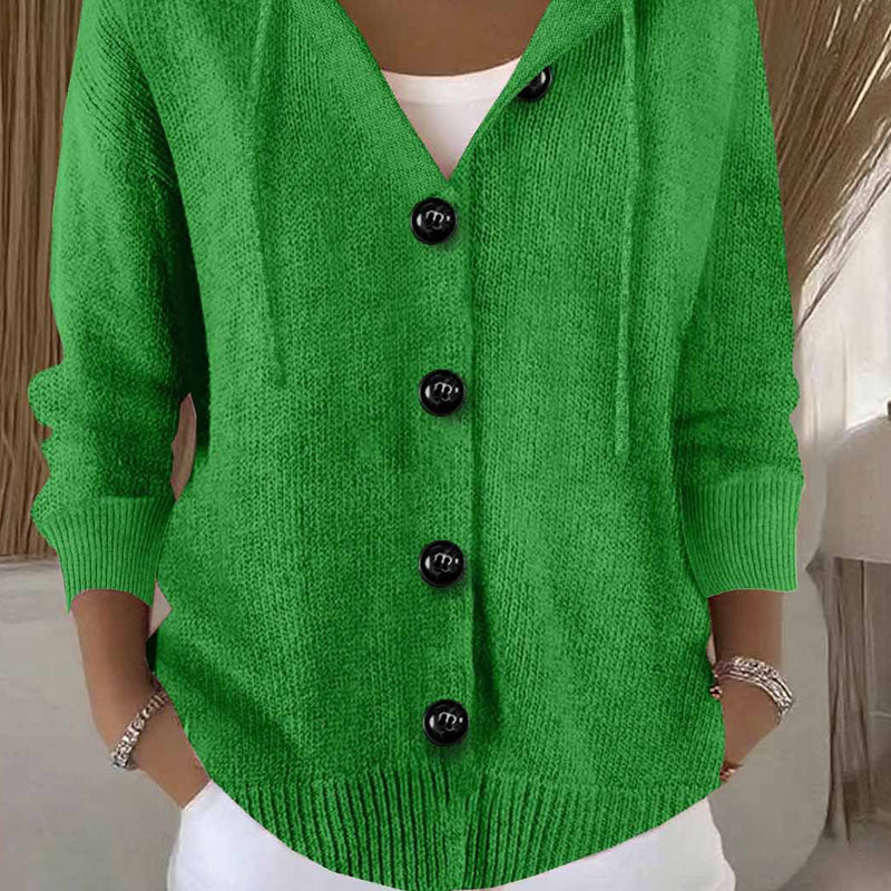 Women’s Solid Color Long Sleeve Cardigan Sweater