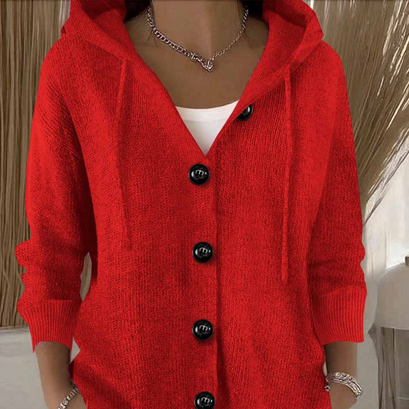Women’s Solid Color Long Sleeve Cardigan Sweater