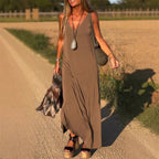 Relaxed Fit Maxi Dress Lightweight Soft Fabric