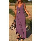 Relaxed Fit Maxi Dress Lightweight Soft Fabric