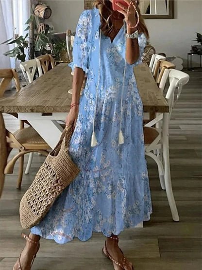 Luna | Effortlessly Chic Bohemian Midi Dress