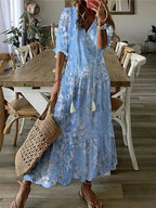 Luna | Effortlessly Chic Bohemian Midi Dress