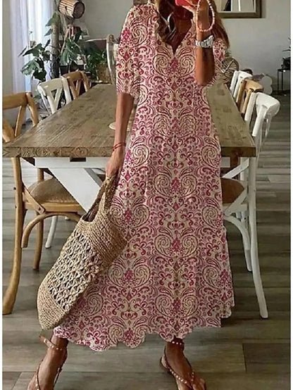 Luna | Effortlessly Chic Bohemian Midi Dress