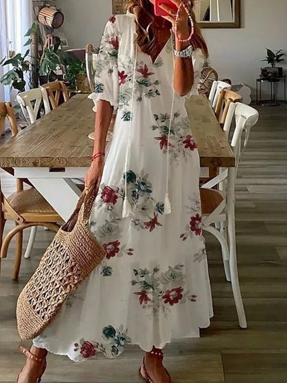 Luna | Effortlessly Chic Bohemian Midi Dress